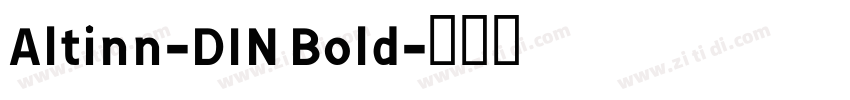 Altinn-DIN Bold字体转换